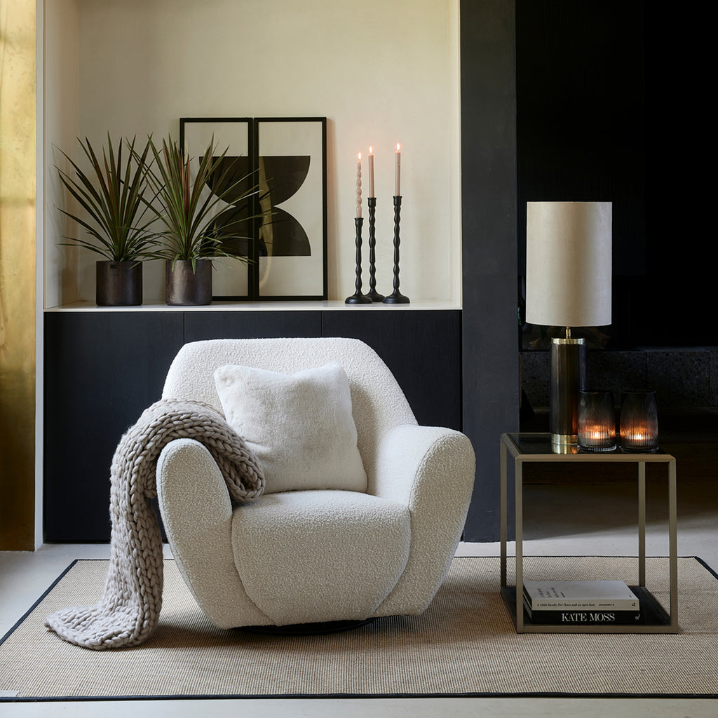 The Jill Swivel fauteuil White Sand